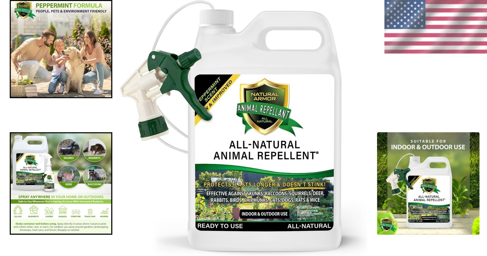 User-Friendly Peppermint Animal & Rodent Repellent Spray 128 Oz – Ready to Use