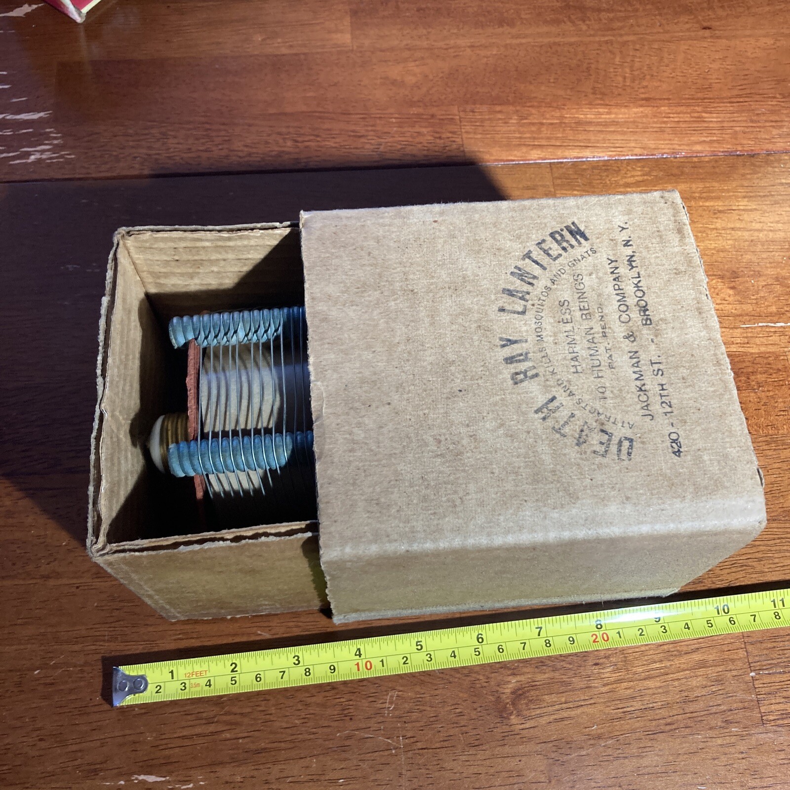 Rare Antique Death Ray Lantern Bug Zapper Light Bulb w Original Box