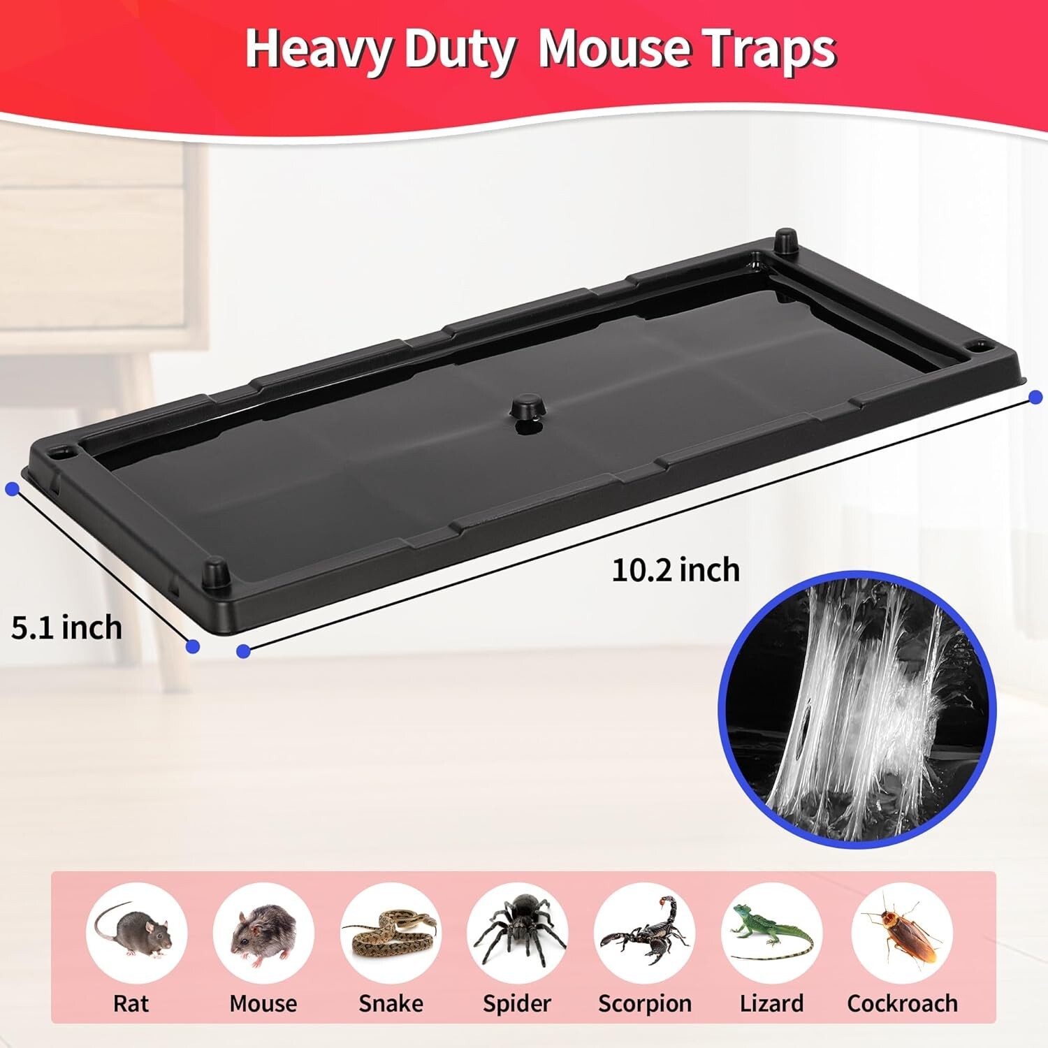 Mouse Glue Traps 6 Packs Large Glue Traps for Mice and Rats Indoor Sticky Traps