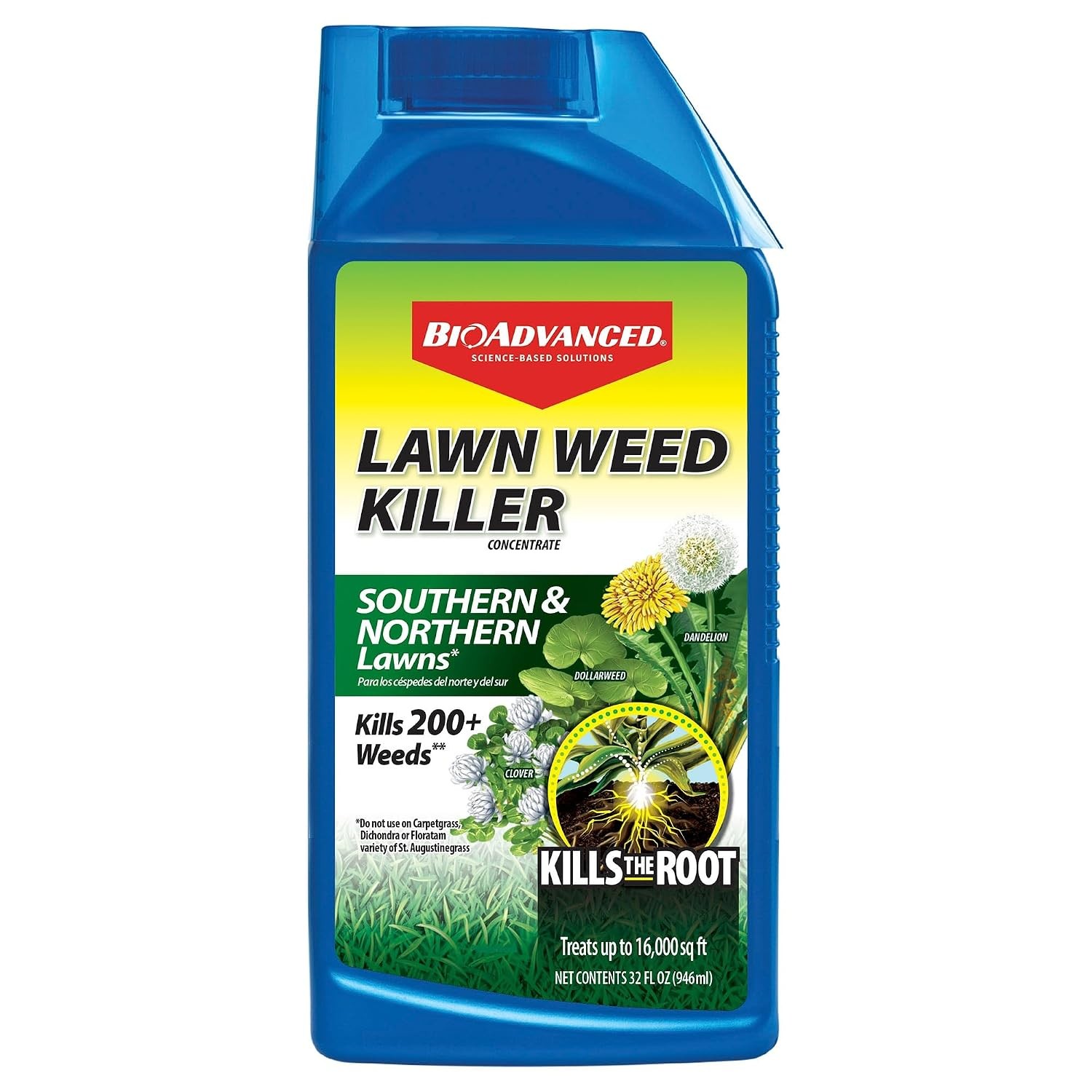 BioAdvanced Lawn Weed Killer Concentrate, Broadleaf Formula, 32 oz, Weed Killer
