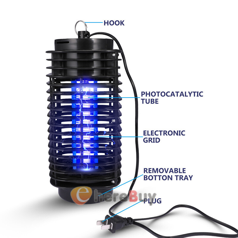 Mosquito Killer Lamp Electric US-Plug Zapper Bug Fly Insect Trap UV Light