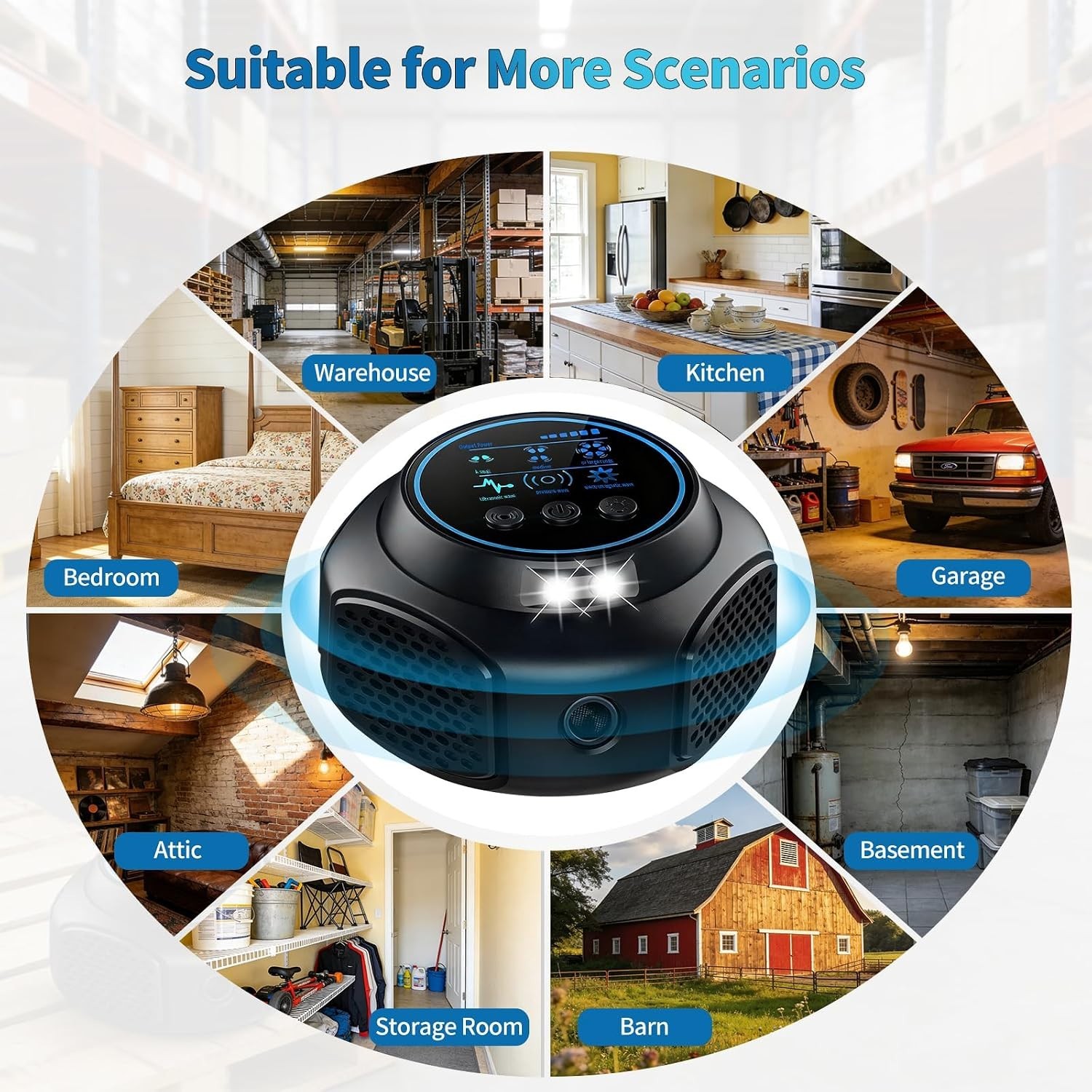 3 Smart Modes Ultrasonic Pest Repeller: Effective Insect & Rodent Control