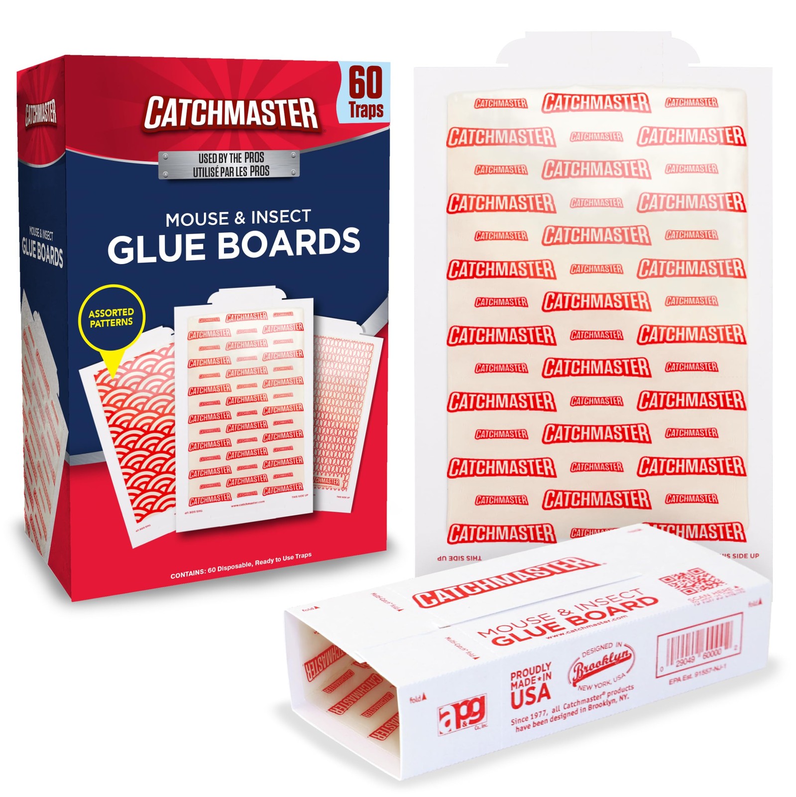 Extra Sticky Insect & Mouse Traps 60-Count 5.3″x8″ Glue Boards Mice & Insects