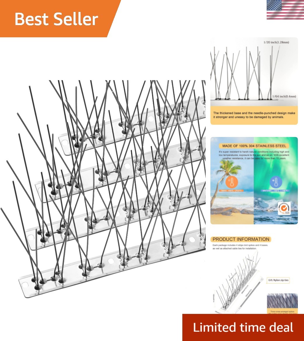 3.4 Feet Modern Bird Spikes – Durable & Humane Solution for Property Protection