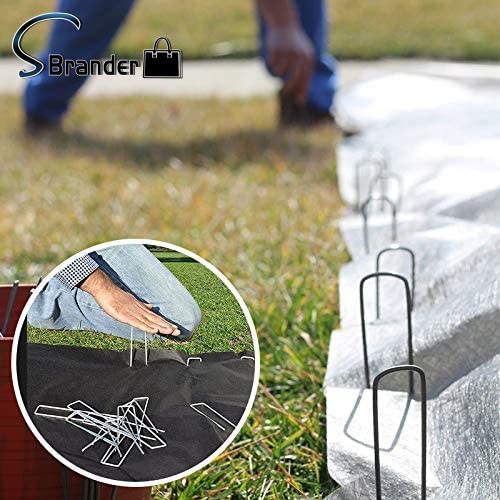 200pcs rust proof galvanized 6in Landscape Sod Staples Weed Barrier Fabric Pins
