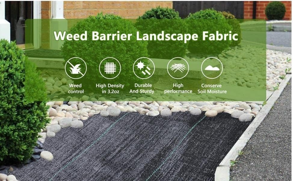 Durable 3ft x 50ft Weed Blocking Fabric for Gardens & Driveways – Easy Install