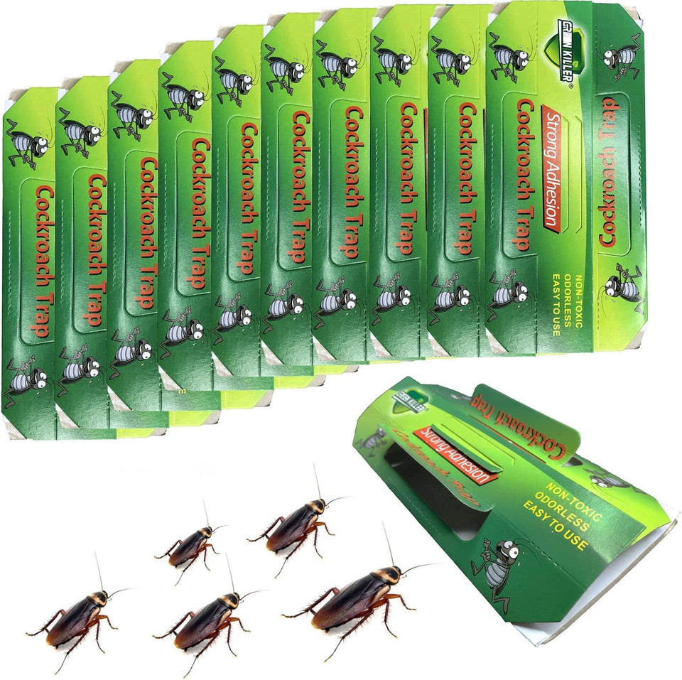 Roach Traps Indoor 10Pack, Sticky Traps for Cockroaches Indoor Home, Sticky Glue
