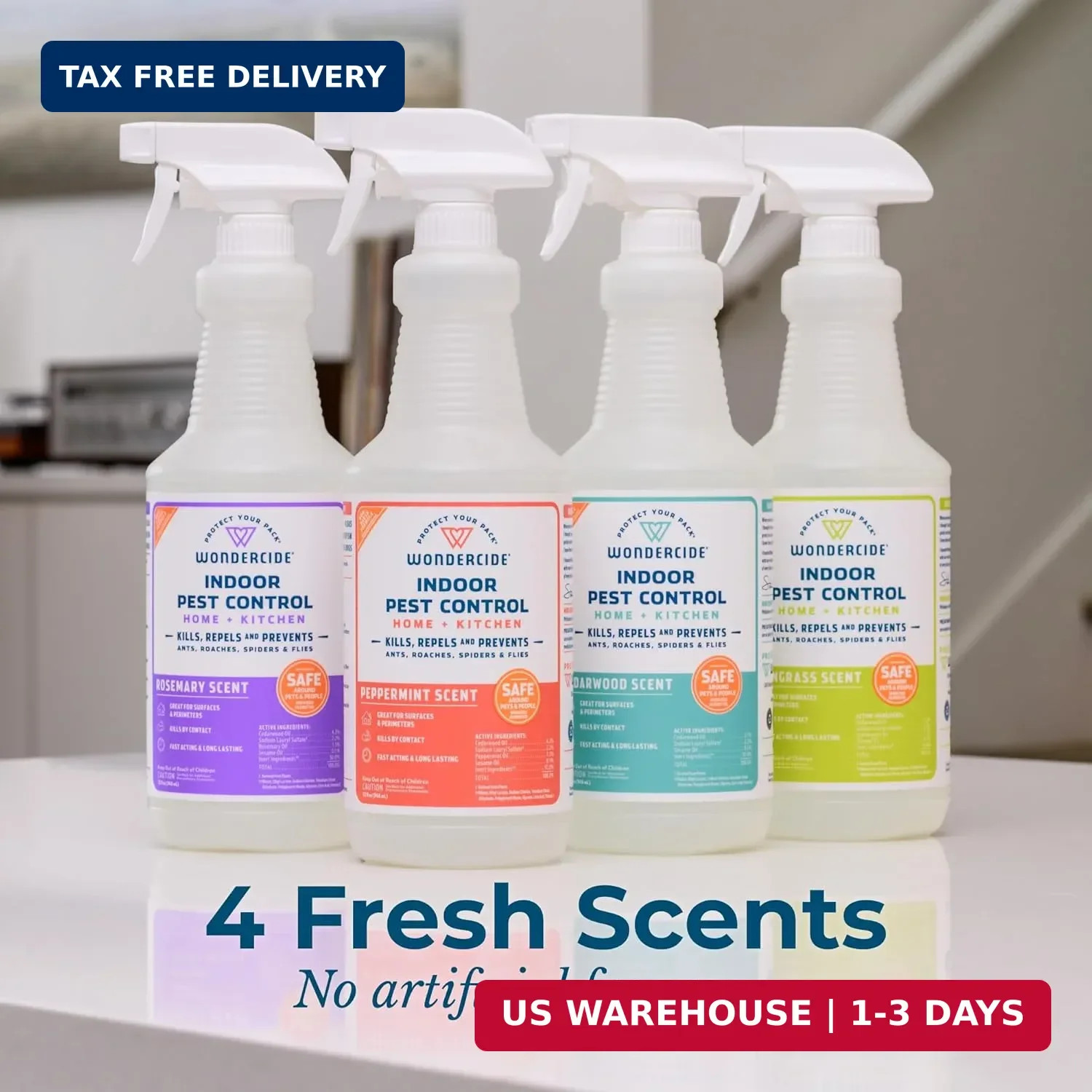 Wondercide – Indoor Pest Control Spray for Home and Kitchen – Ant, Roach, Spider