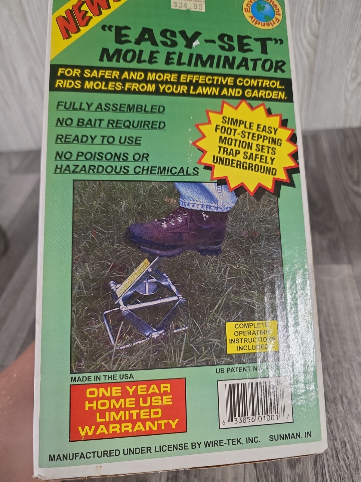 Wire Tek 1001 EasySet Mole Eliminator Trap MADE IN THE USA
