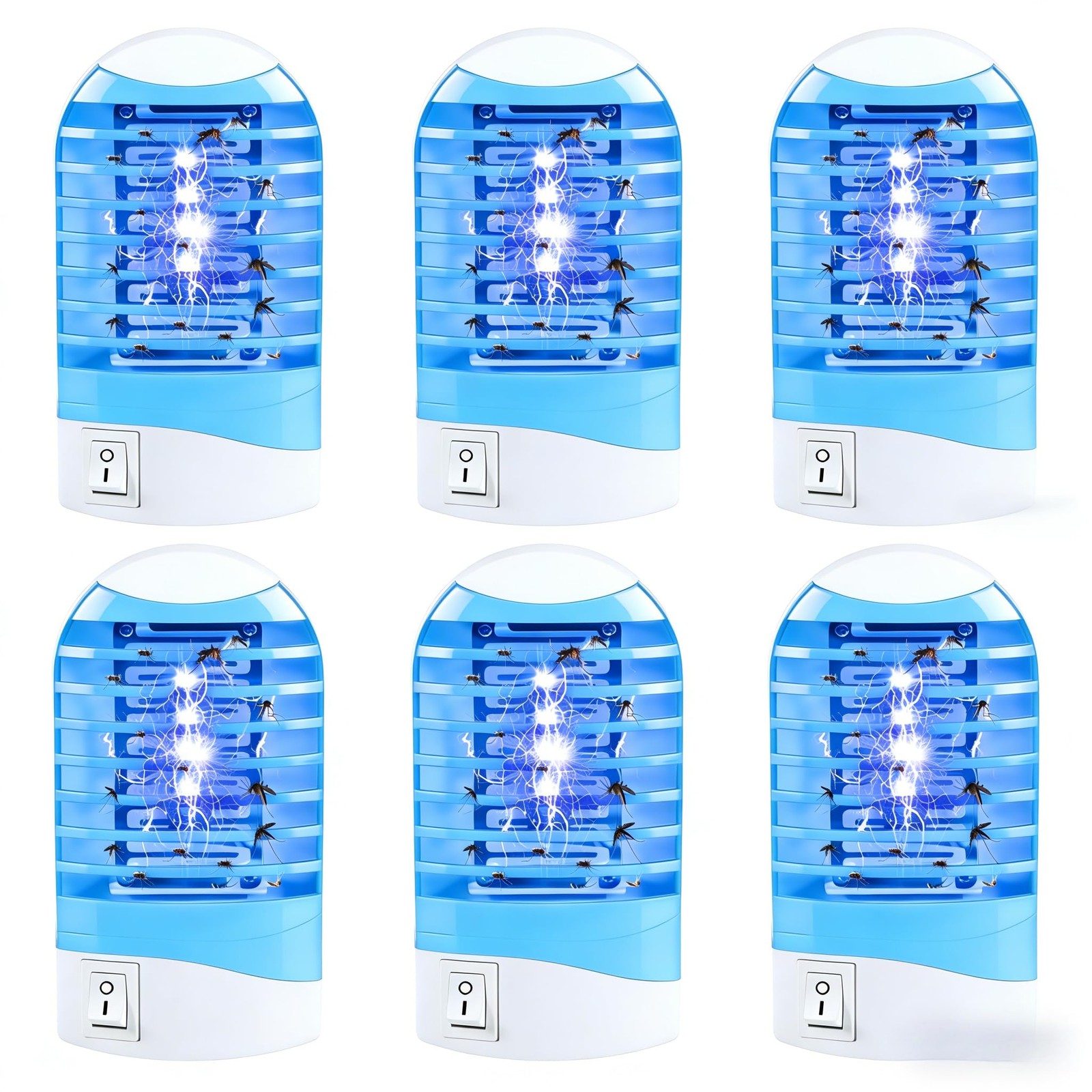 2026 Plug in Bug Zapper 6 PCS,Electronic Mosquito Zapper Indoor Bug Zapper Pl…
