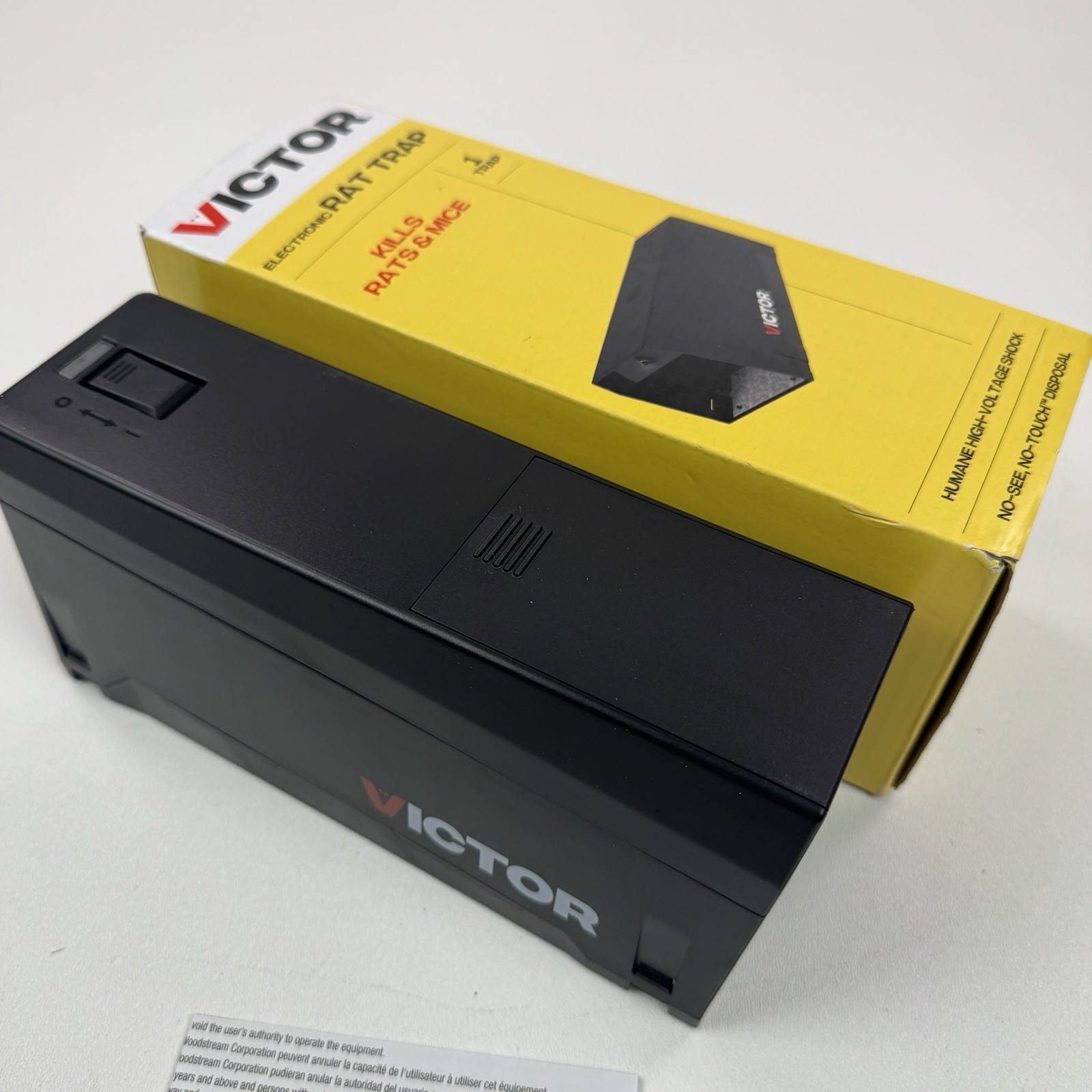 Victor M241B Indoor Electronic Rat Trap For Home – Black (Open Box)