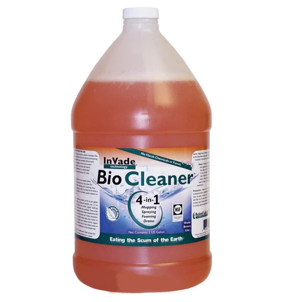Invade Bio Cleaner 1 Gallon Green Product Mopping Spraying Foaming Drains