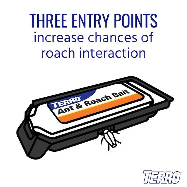 TERRO Ant and Roach 1.72 -fl oz Ready to use Roach bait station 4 -Pack