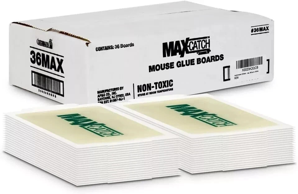 Mice Glue Traps Pest Sticky Boards 72 MAX Trap Catch Spiders Insects, 36 Count..