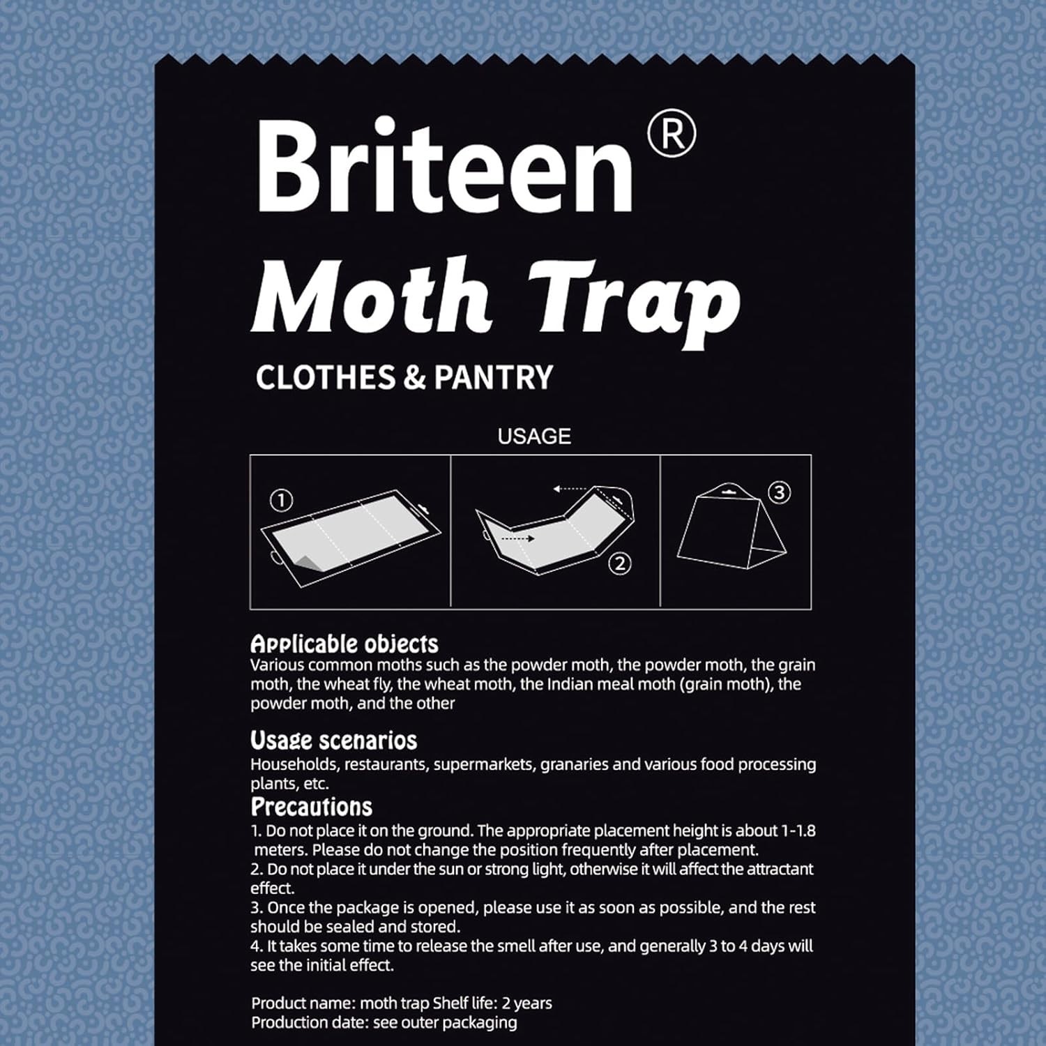 10 Pack Pantry Moth Traps Safe and Effective for Food and Clothing- Glue Trap…