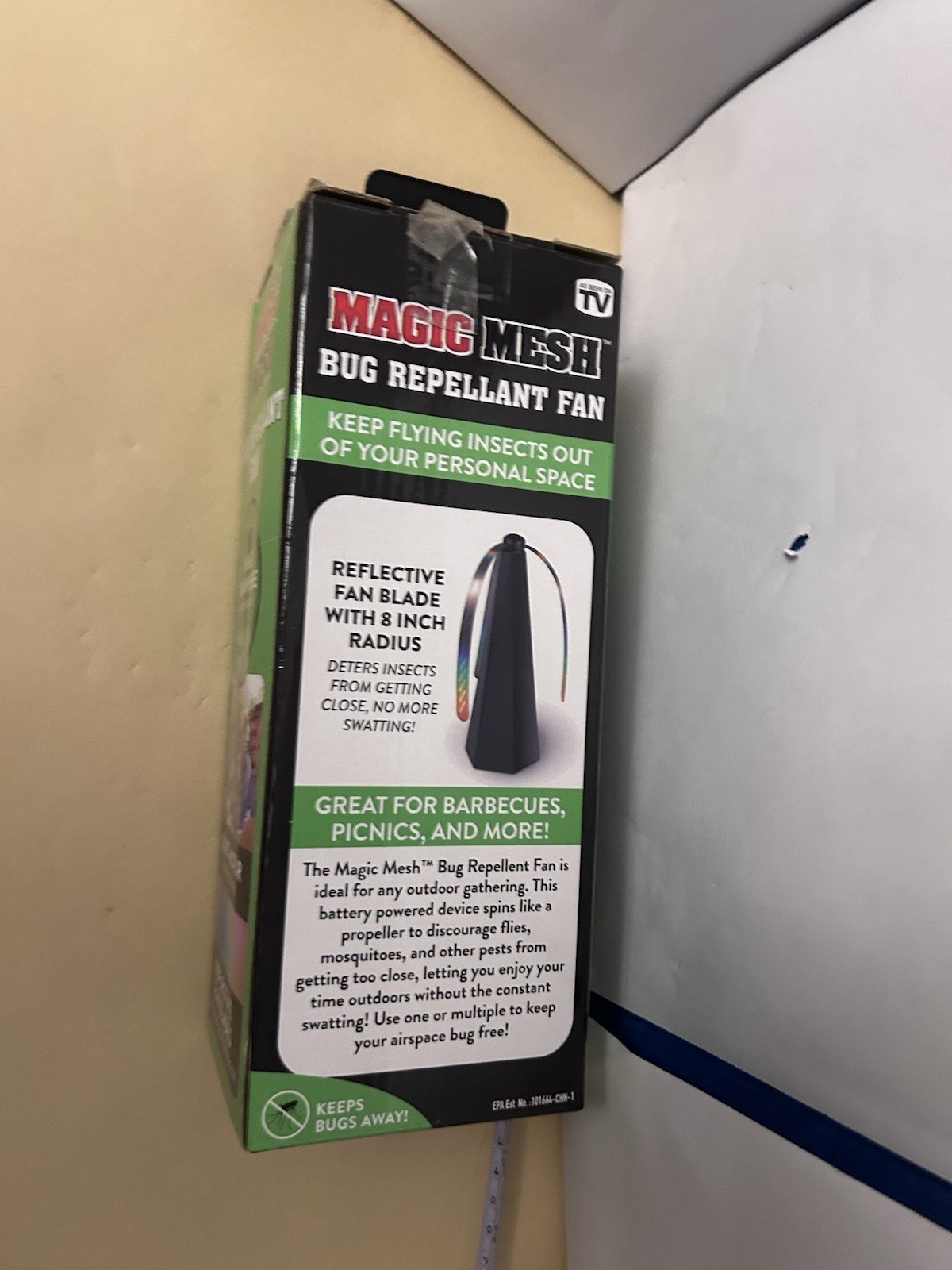 Magic Mesh Bug Repellant Fan Reflective Fan Blades Keep Flying Insects Away