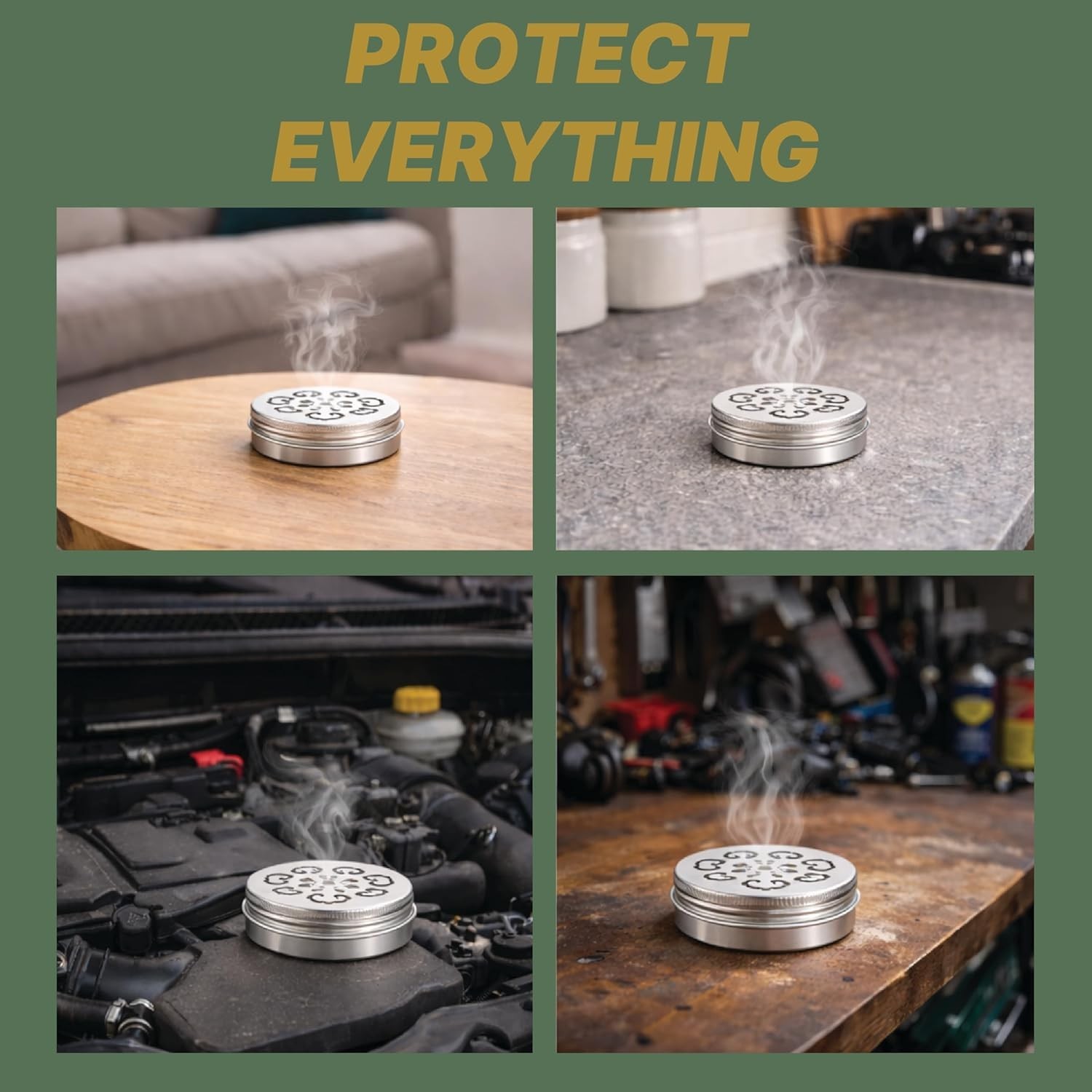4 Pack Rodent Repellent for Car Engines, Peppermint Oil to Repel Mice and Rats,