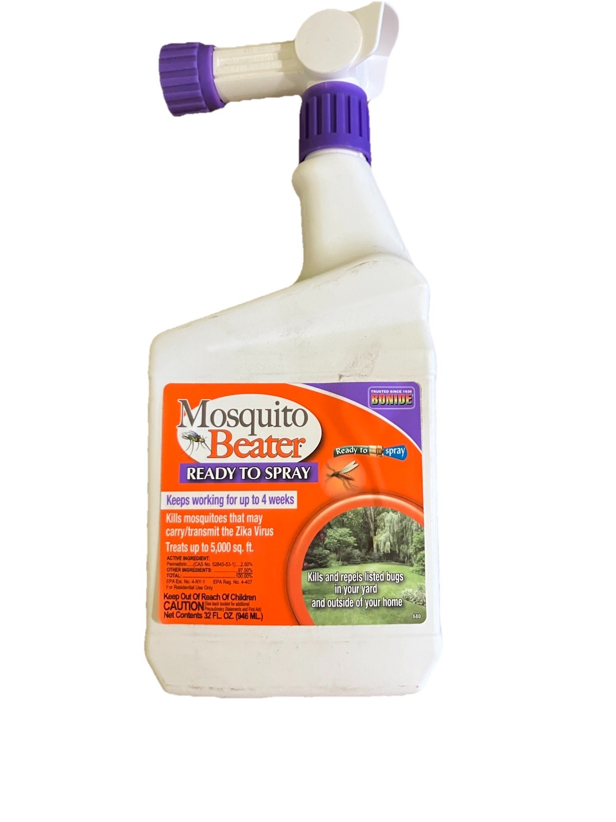 Mosquito Beater 1Qt Hose End Spray Mosquito Gnat Fly Killer Insecticide