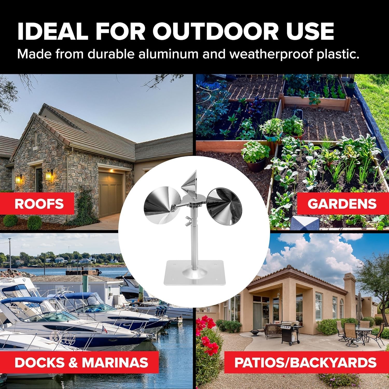 Modern Chrome Bird Control Solution