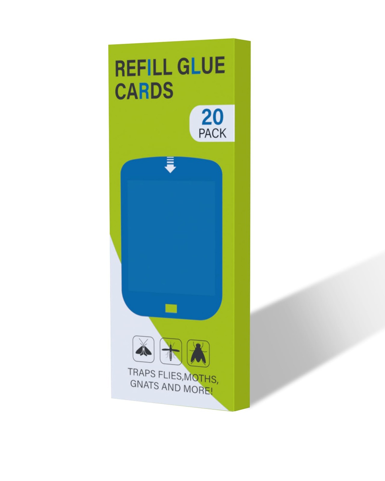 20 Pcs Refill Cartridges for Stem Flying Insect Light Trap, Replacement Glue Car