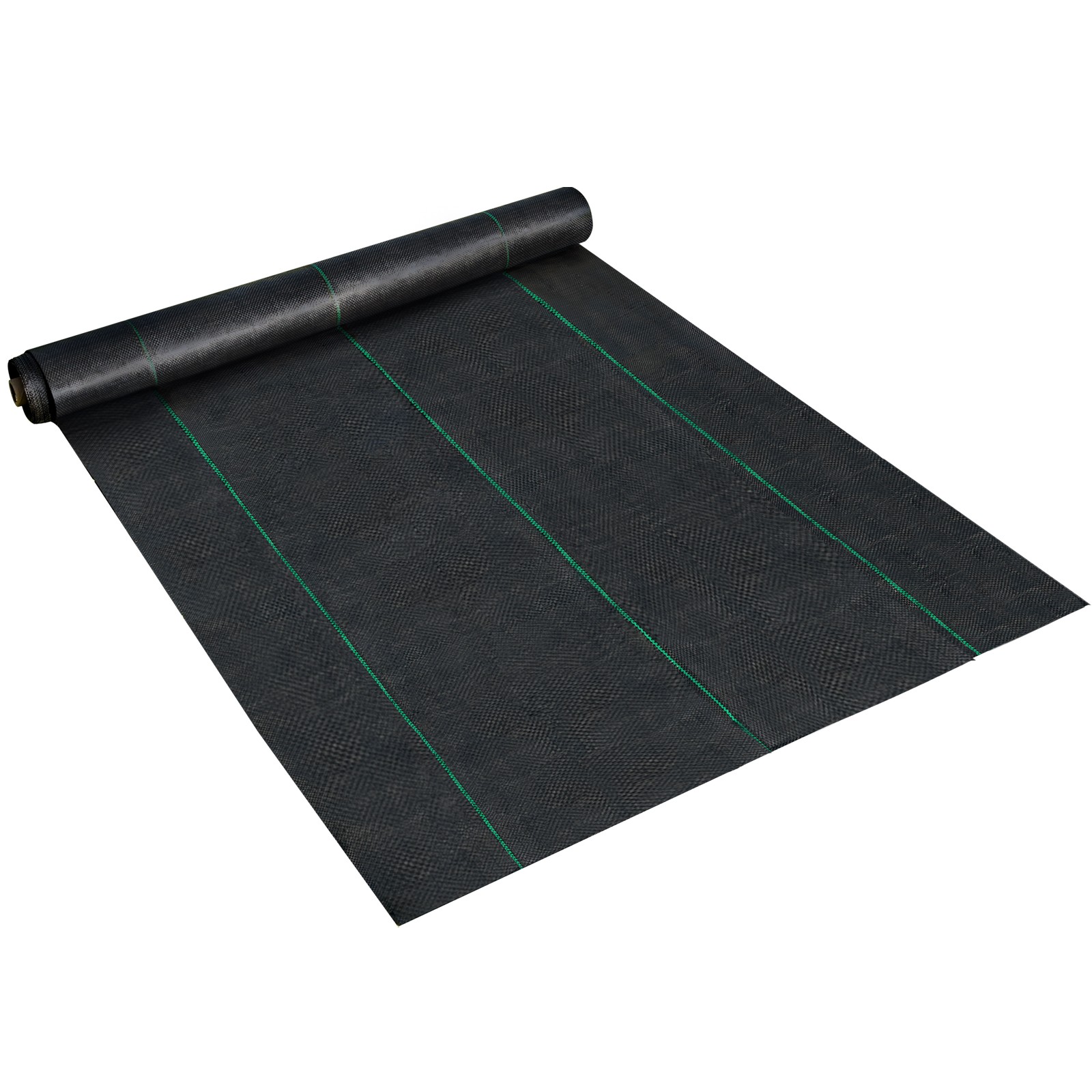 6.5′ x 300′ 3 oz Heavy Duty Woven Weed Barrier Fabric, Black Polypropylene