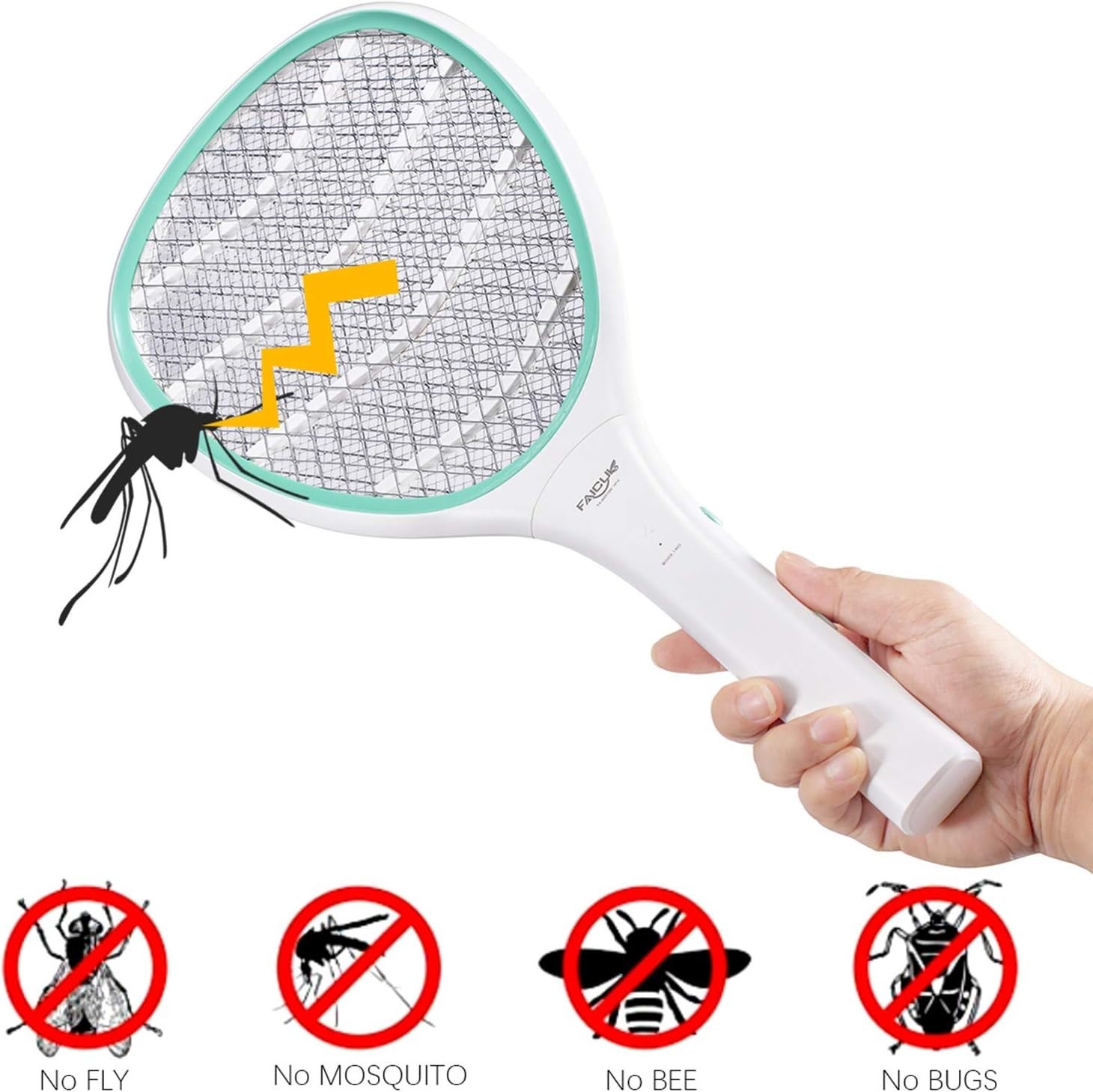 Lightweight Battery-Powered Bug Zapper Racket – Safe Modern Insect Control