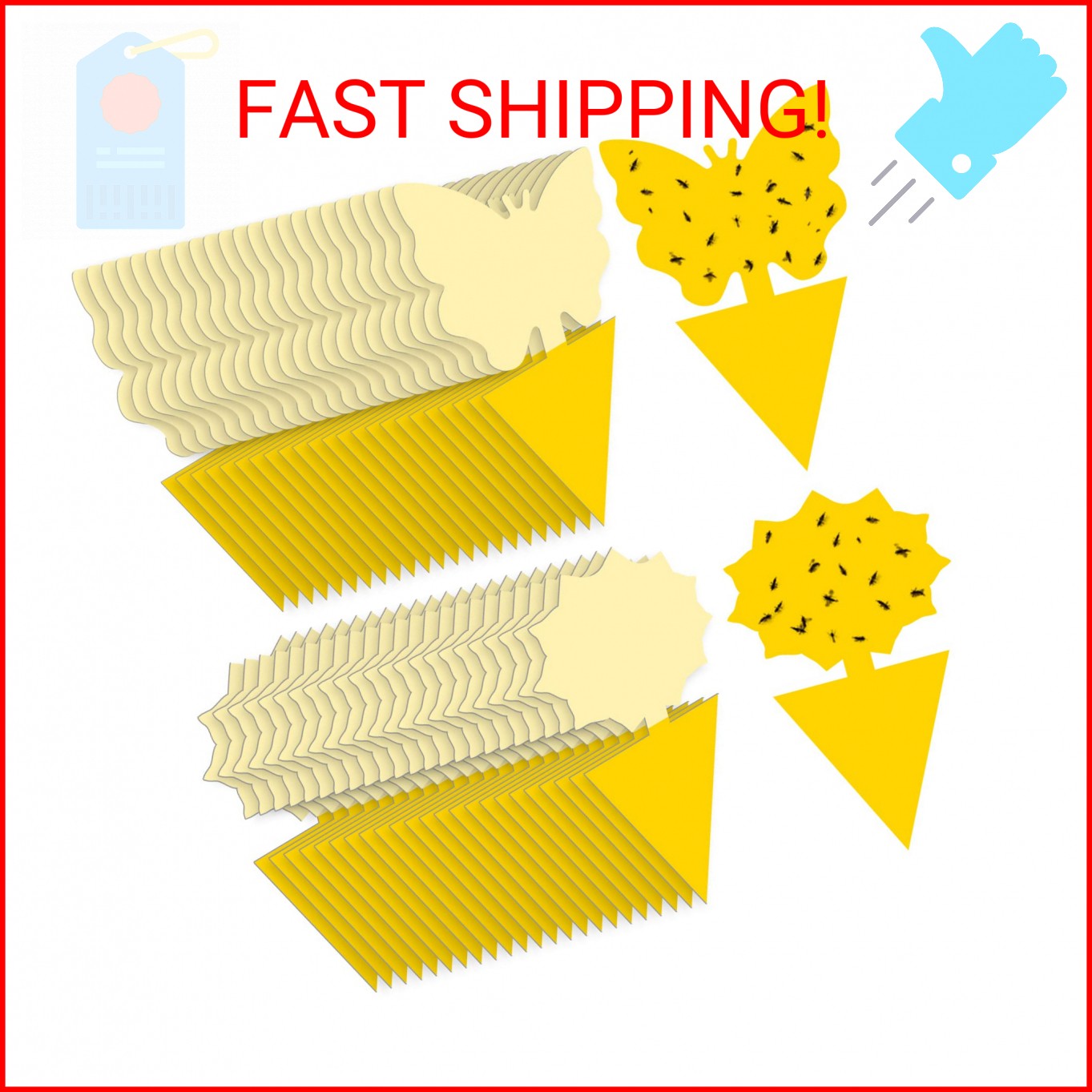 Fruit Fly Traps Indoor Fungus Gnat Trap 48PCS for Plants Yellow Houseplants Outd