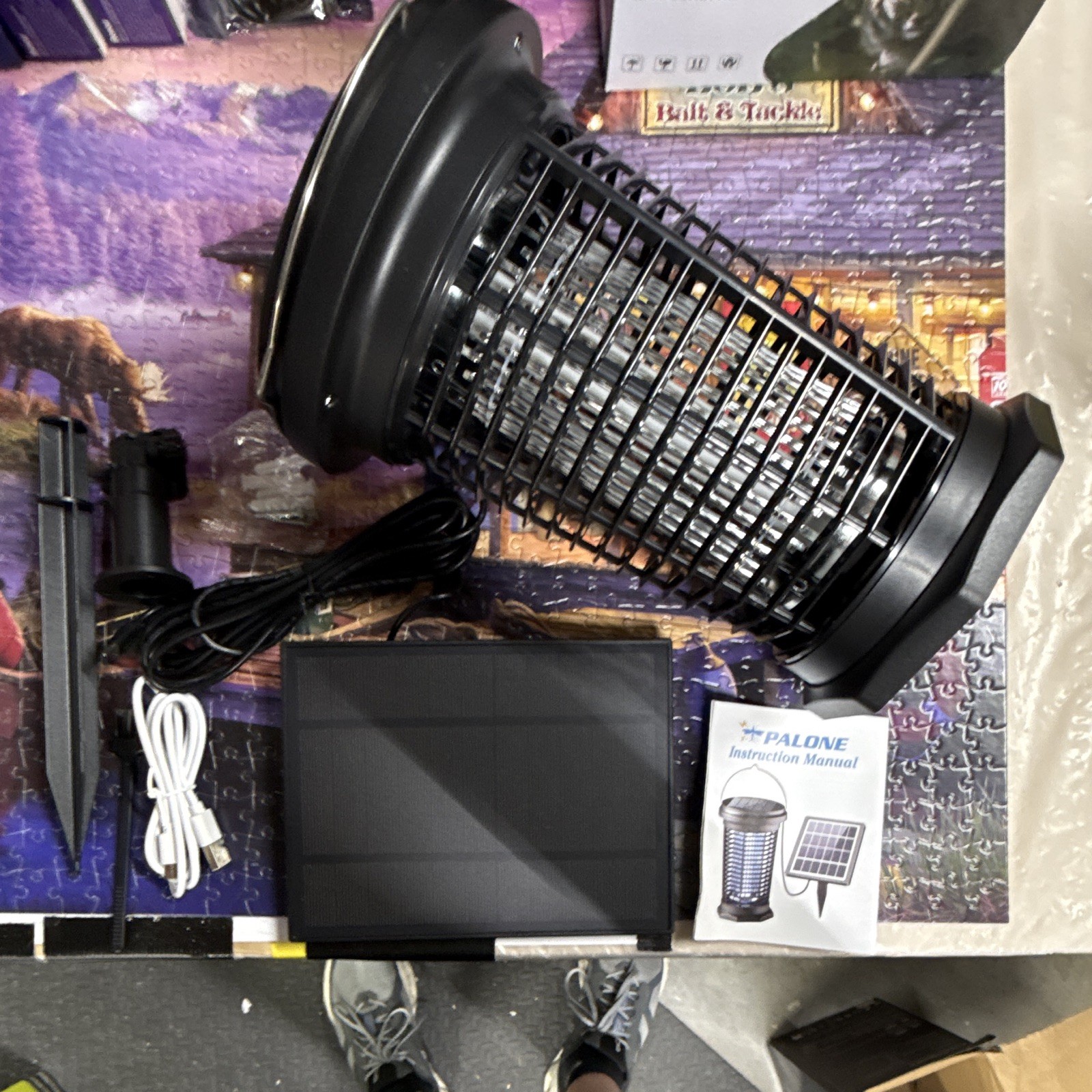 PALONE Bug Zapper Lantern LT-808S Black Solar/USB Indoor/Outdoor