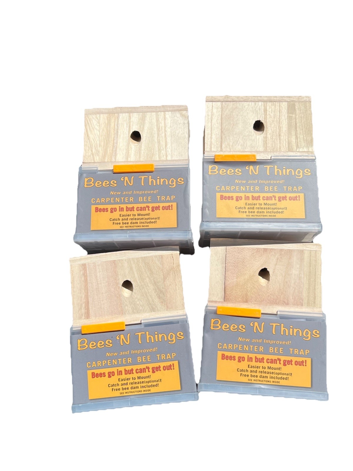 New Bees ‘N Things Outdoor Carpenter Bee Traps – Lot of 4
