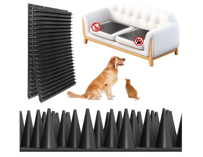 Plastic Scat Mat with Spikes Cat Dog Deterrent Outdoor Garden Couch Protector