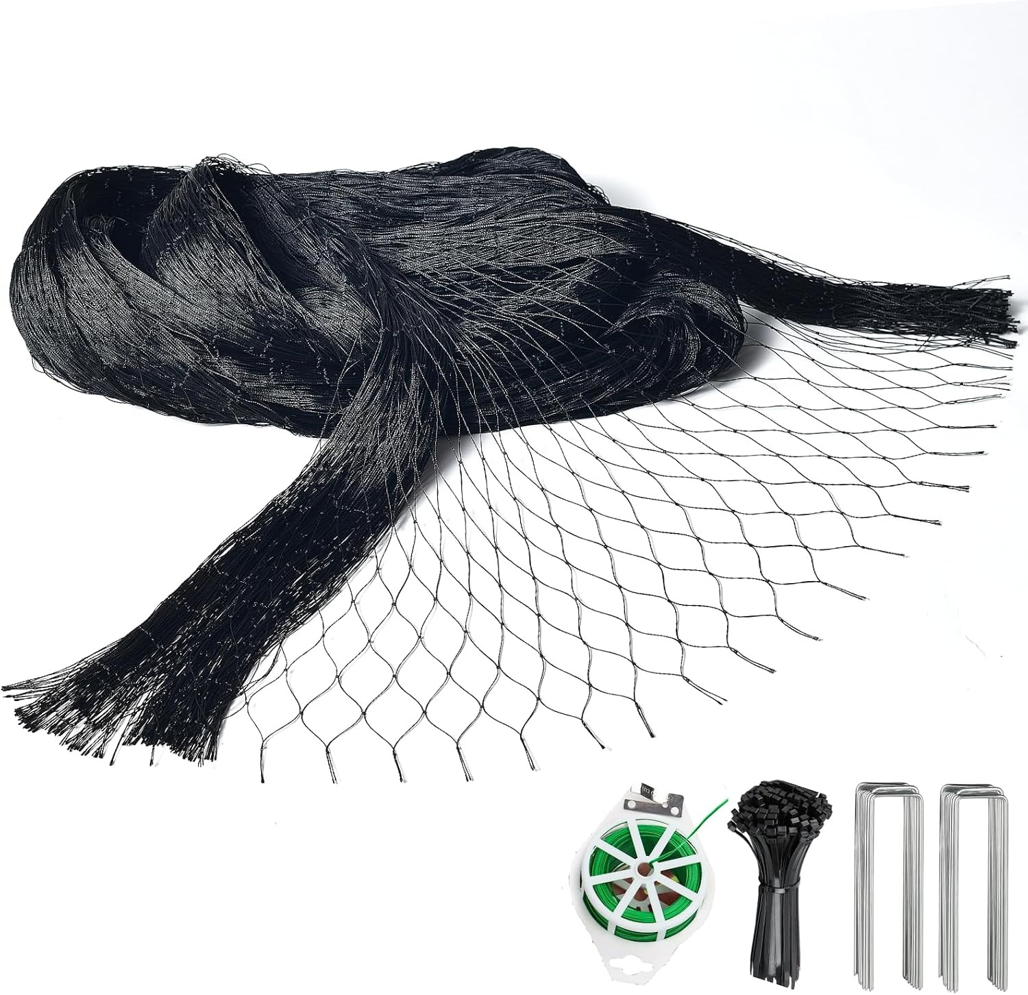 12 X 50 FT Bird Netting for Garden, 1″ Square Mesh Size Heavy Duty Nylon Chicken