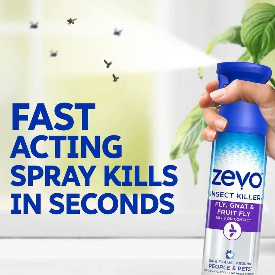 ZEVO 10 oz. Fly, Gnat and Fruit Fly Insect Killer Spray Free Shipping