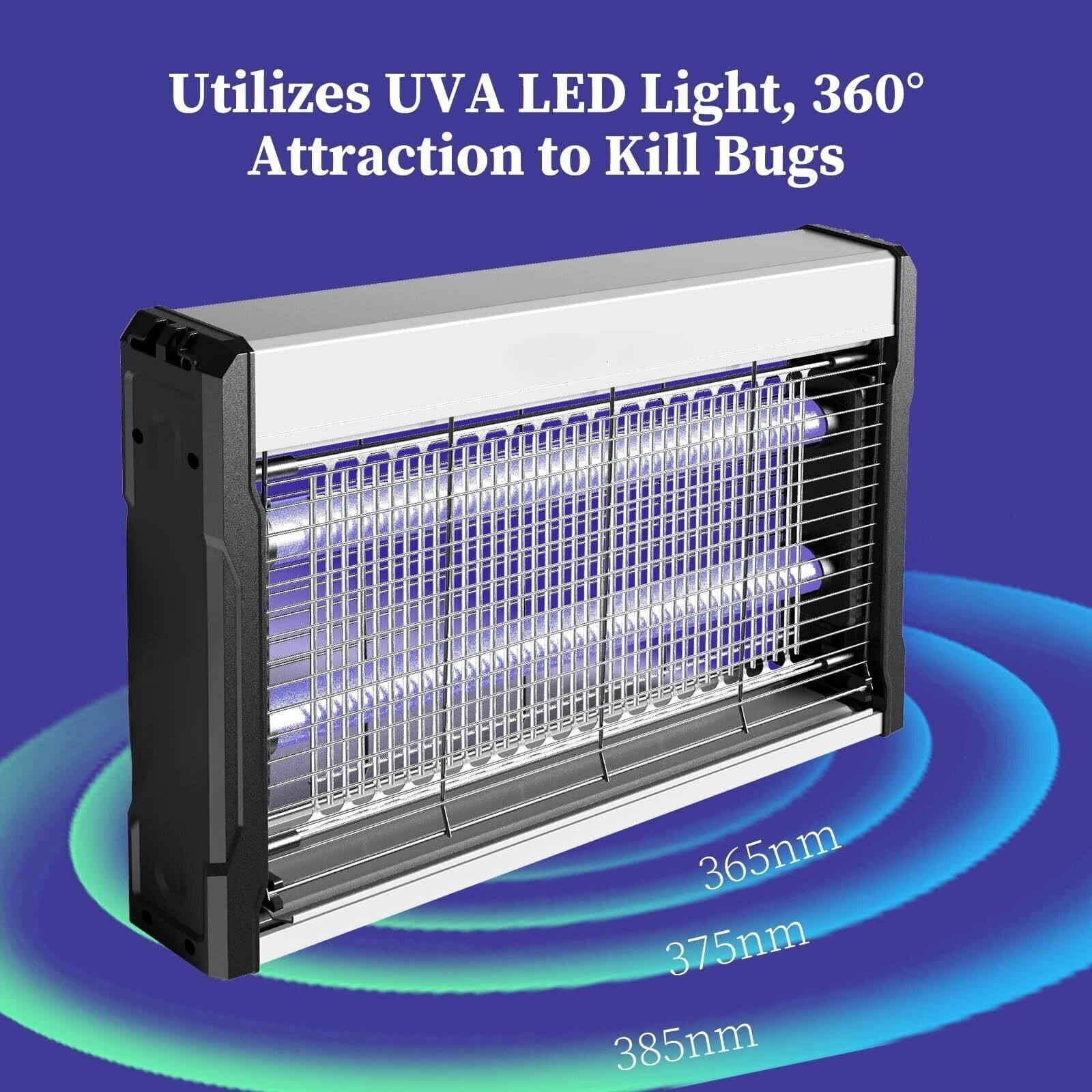 Electric Bug Zapper 3200V Mosquito Zapper Killer,w/Hanging Chain LED Waterproof