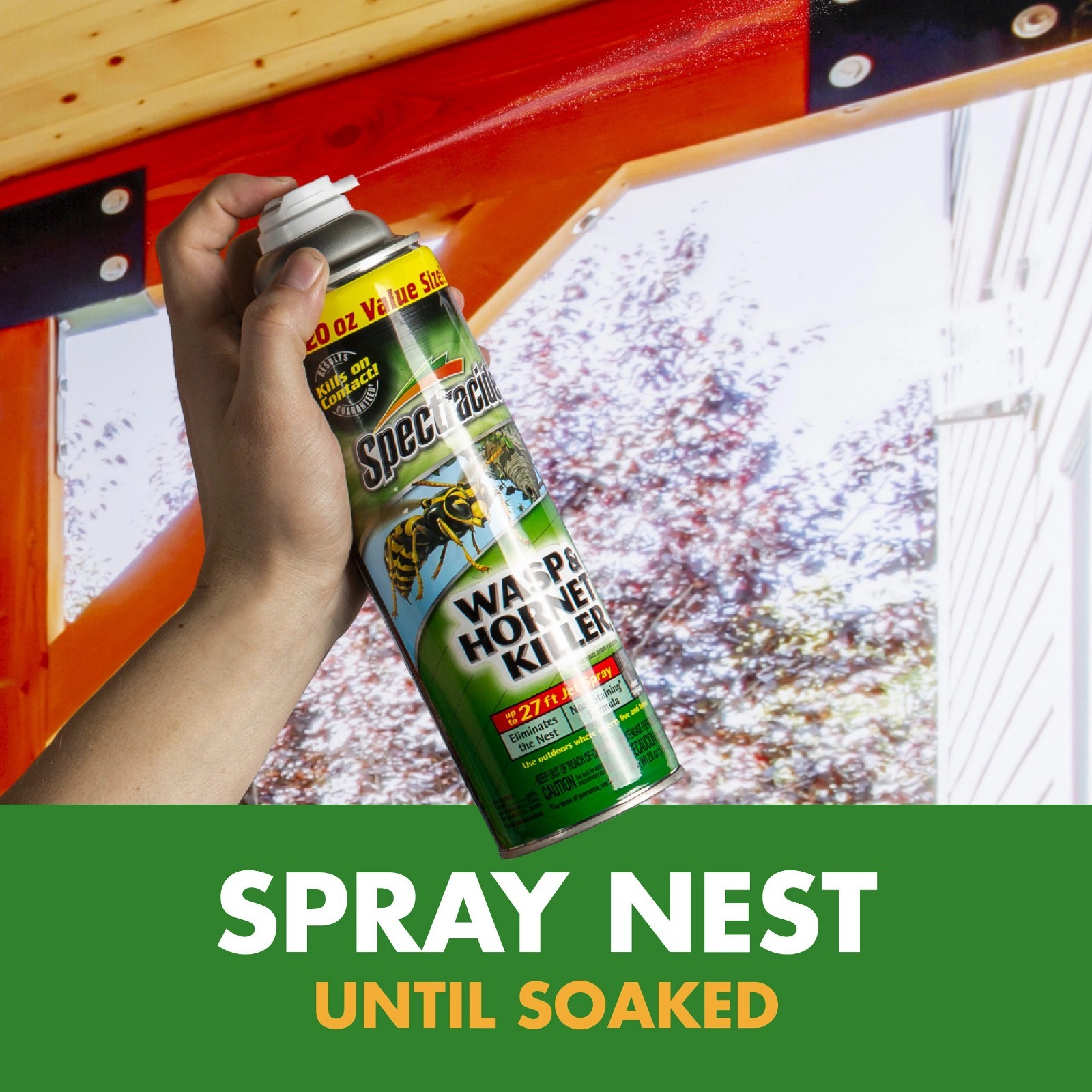 Spectracide Wasp & Hornet Killer Aerosol Spray, Twin Value Pack, 18.5 Ounce
