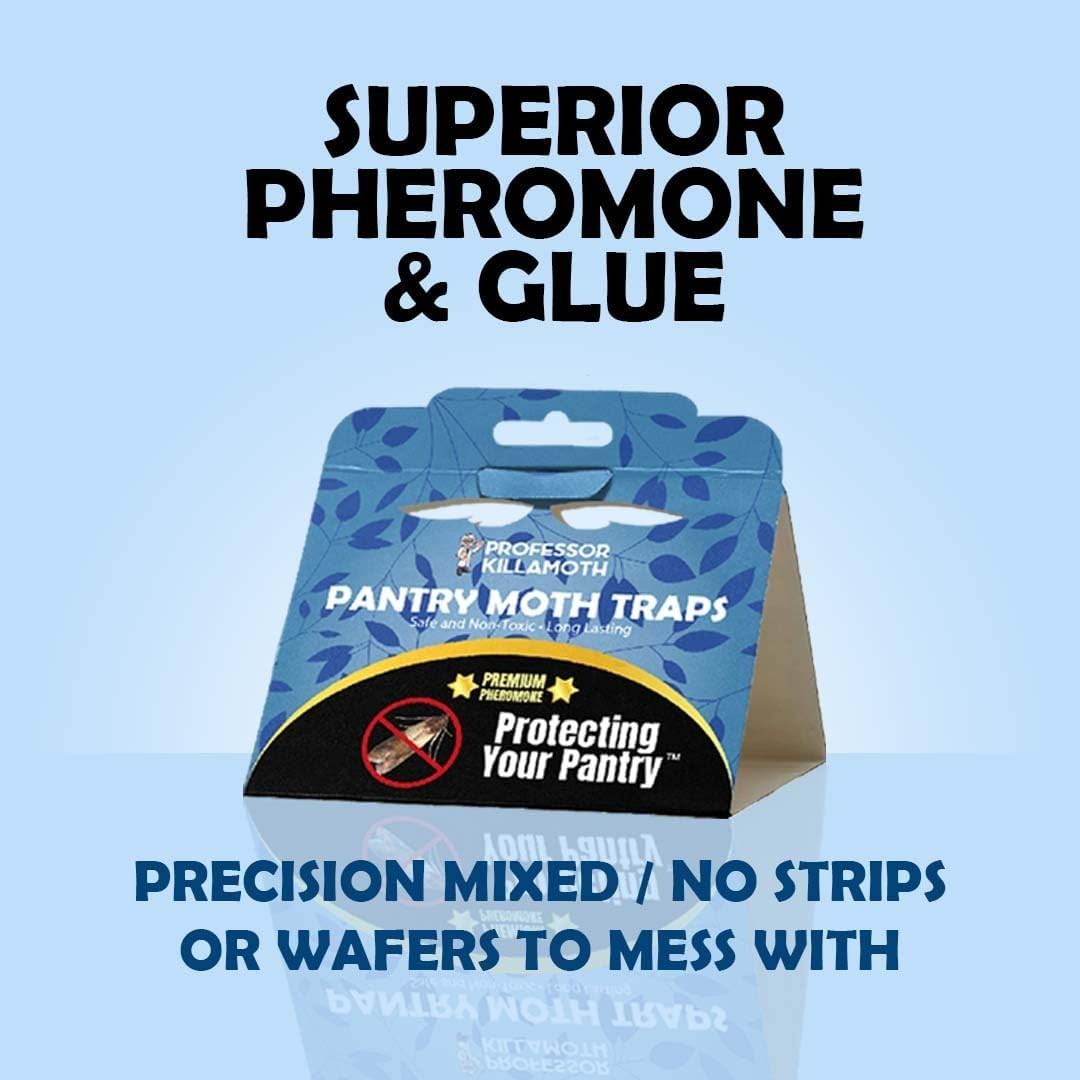 Pantry Moth Traps 6 Pack Blue Non-Toxic Child Pet Safe Insect Killer