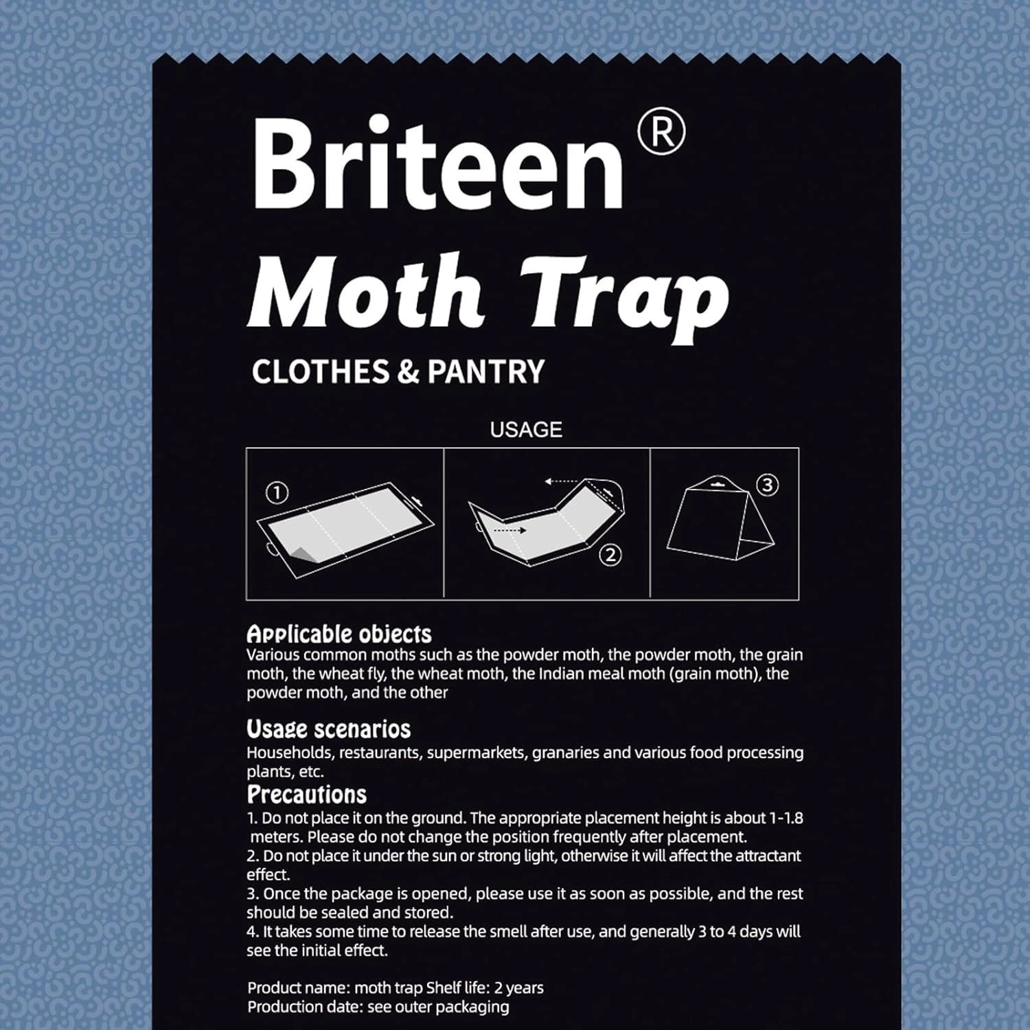 10 Pack Pantry Moth Traps Safe and Effective for Food and Clothing- Glue Traps w