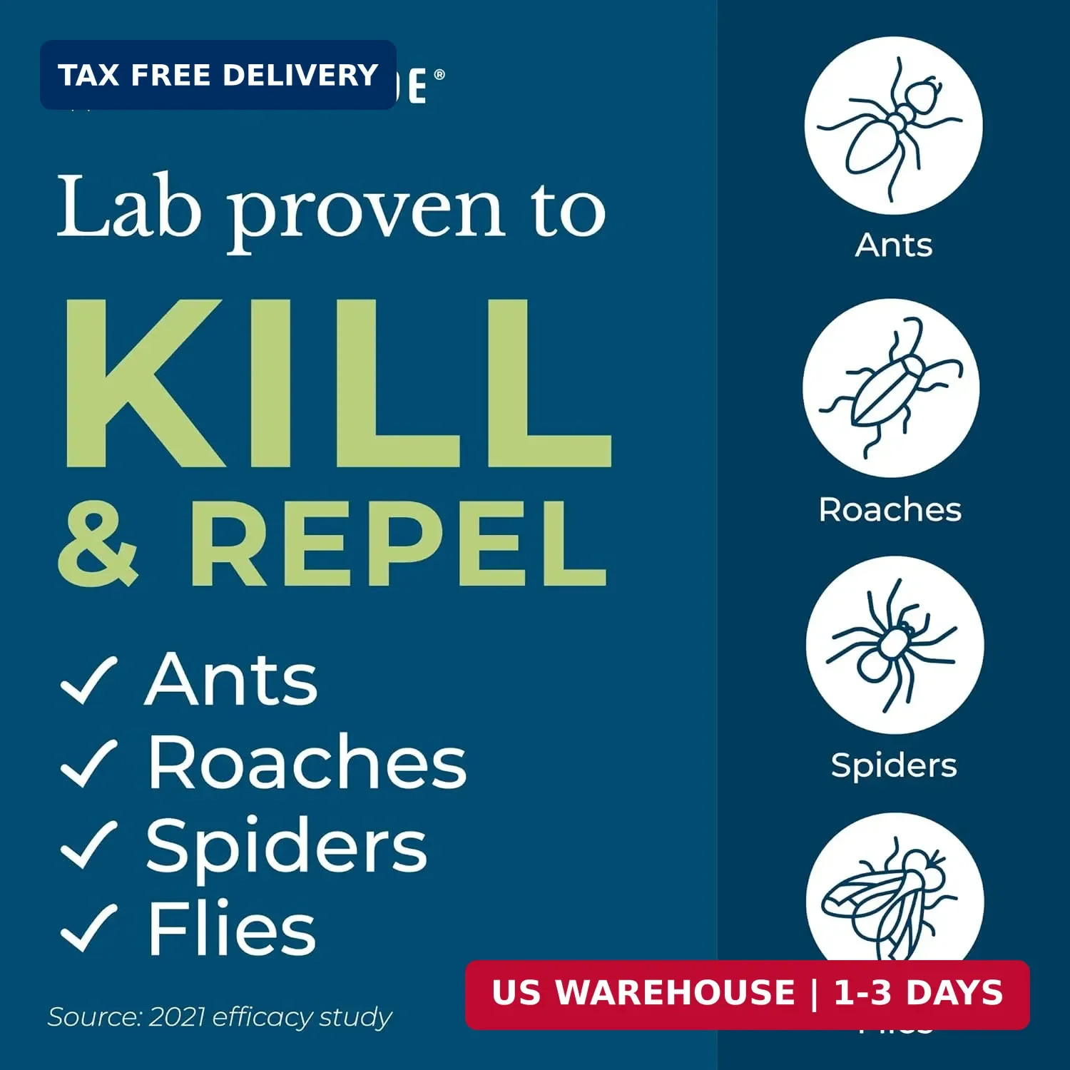 Wondercide – Indoor Pest Control Spray for Home and Kitchen – Ant, Roach, Spider