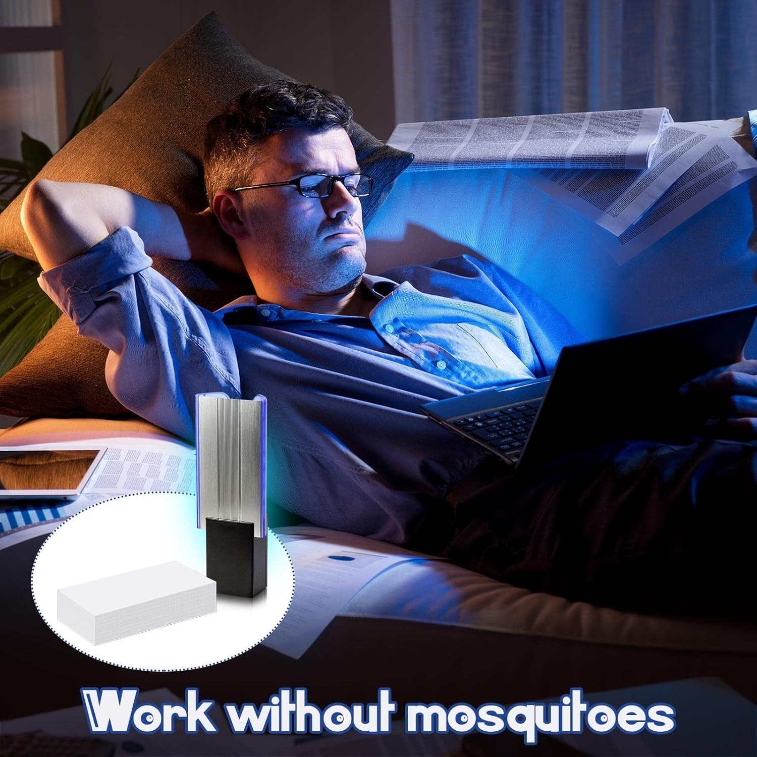 40 Pack Replacement Glue Boards Sticky Cards Mosquito Trap Sticky Traps Insect