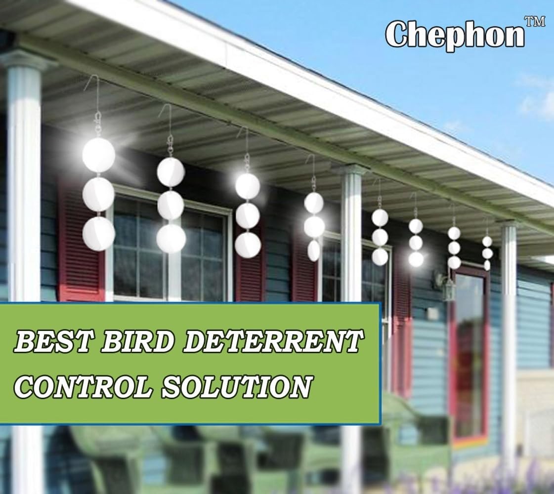 Classic Silver Bird Scare Discs Set – 24 Large Reflective Devices for Determent