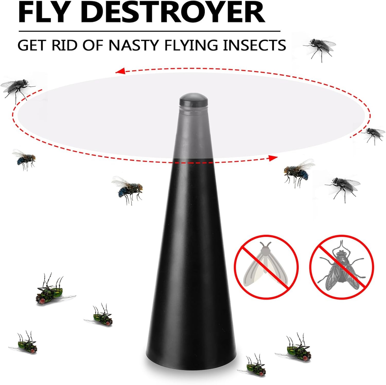 2 SET Fan Fly Repeller For Food Tables Indoor Outdoor Soft Fan Blades Picnic NEW