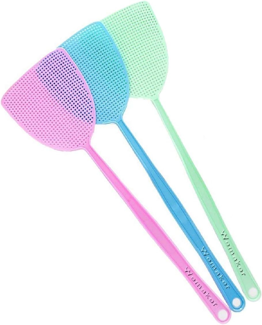 ChicRosa Fly Swatter, 3 Pack Strong Flexible Manual Swat Set, Assorted Colors…