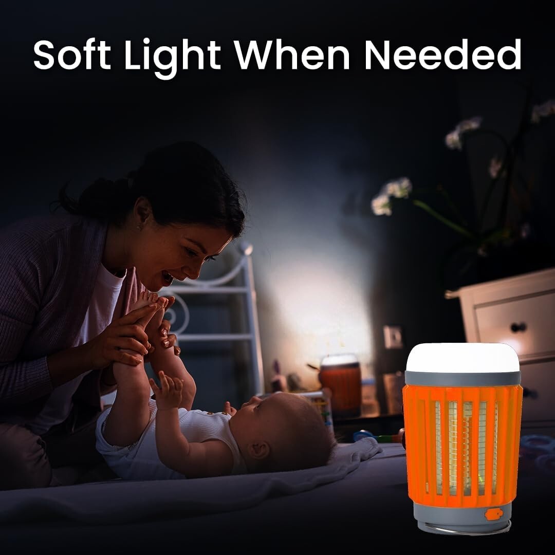 USB Solar Rechargeable Mosquito Lantern Zapper Repellent Outdoor Patio Indoor