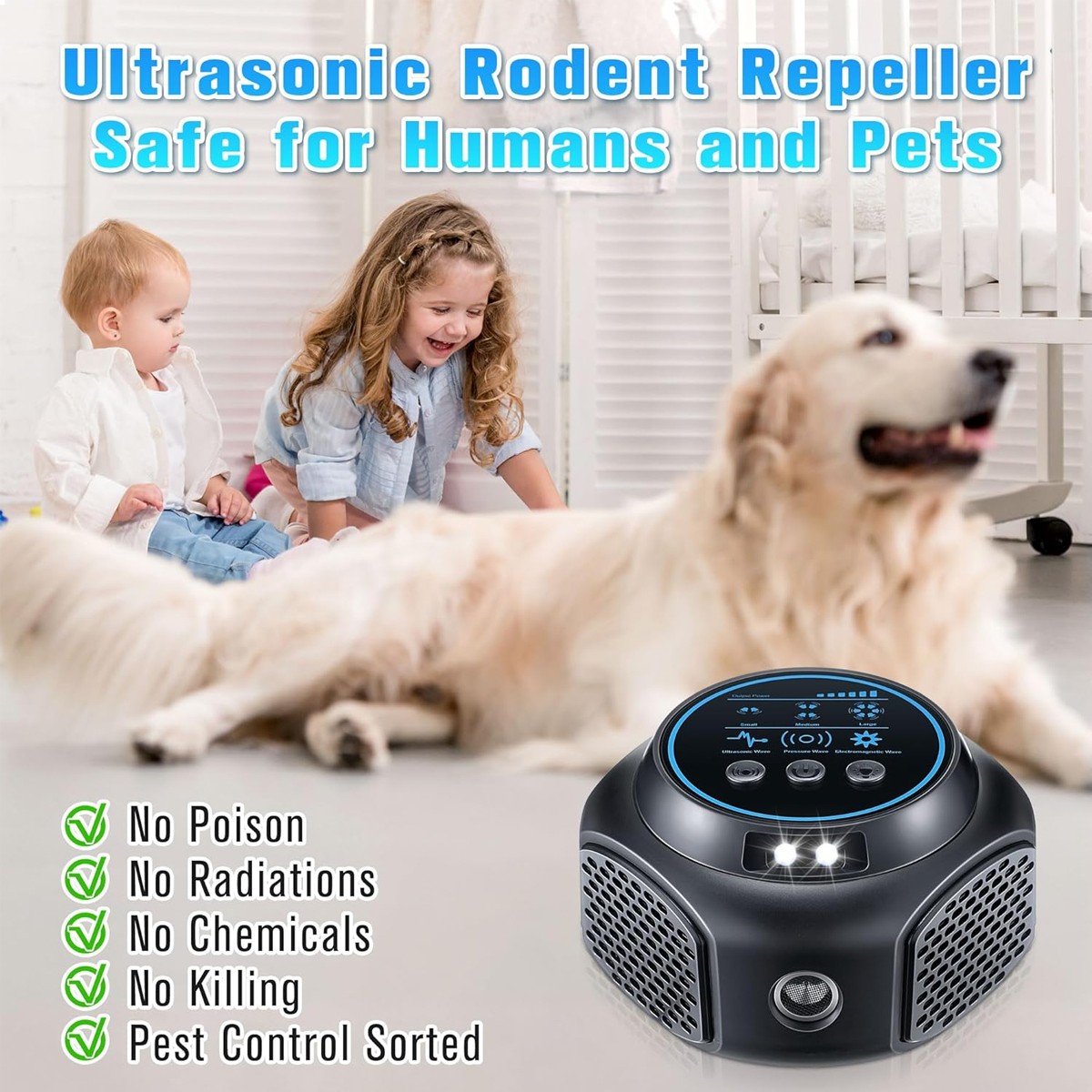 1-2 Pcs Ultrasonic Pest Repeller Indoor Repellent For Roach Rodent Mouse Mice