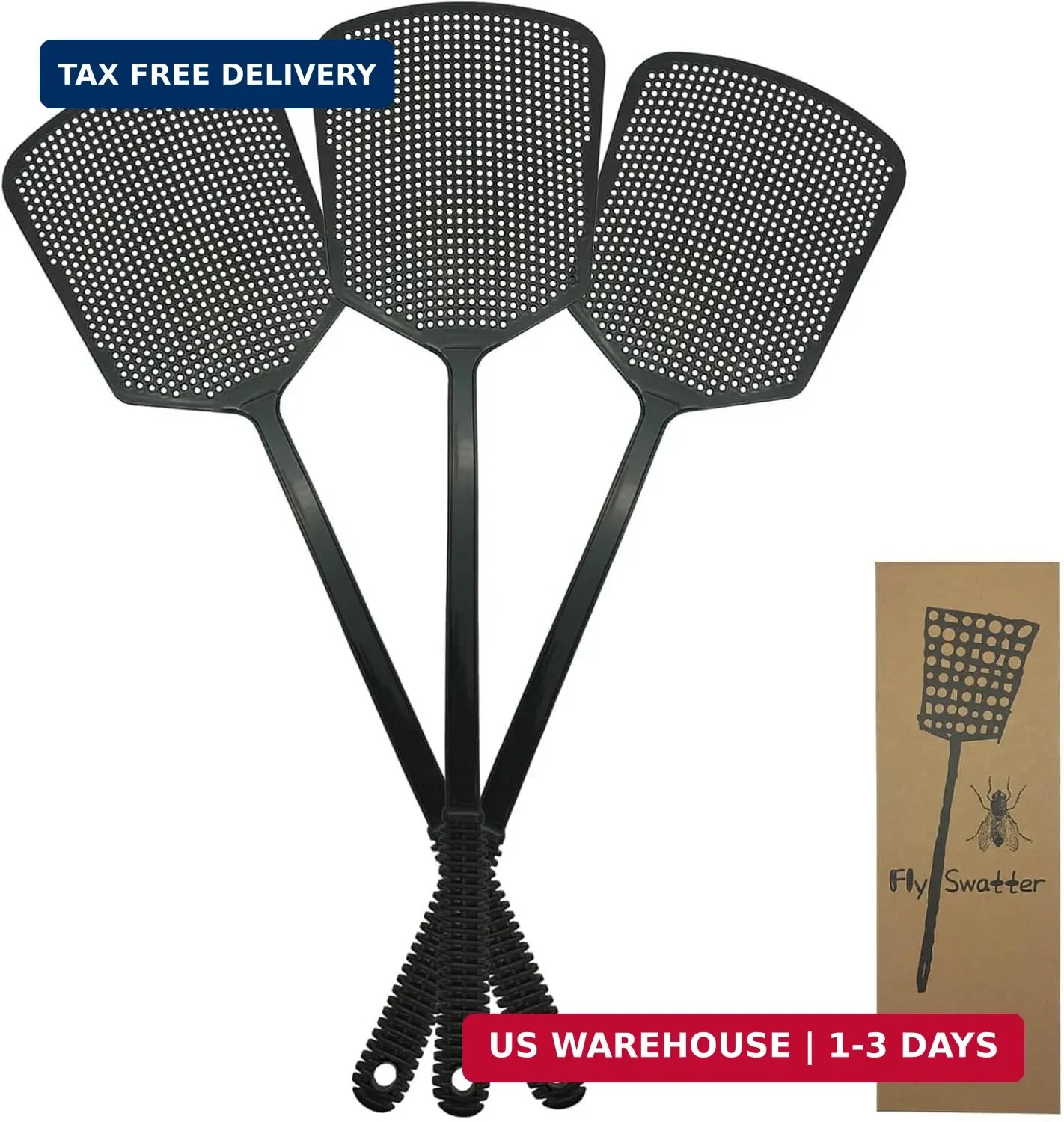 MUTOOZ Fly Swatter Multi-pacl Manual, Flexible & Heavy Duty Fly Swatters Thick H