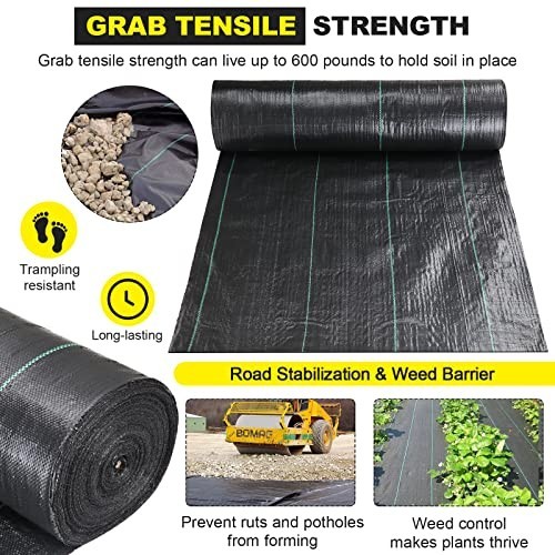 Driveway Fabric 6×300 ft Heavy Duty 3.5oz Weed Barrier for French Drain Erosion