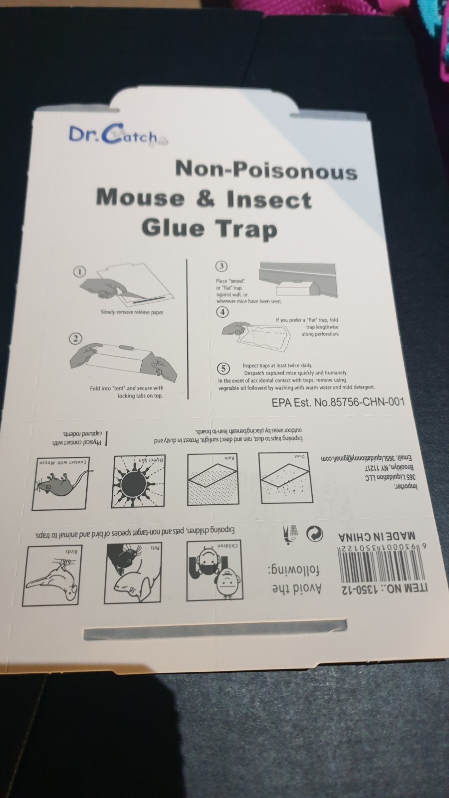 Dr Catch Mice Glue Traps Pest Sticky Boards 72 MAX Trap Catch Spiders Insects