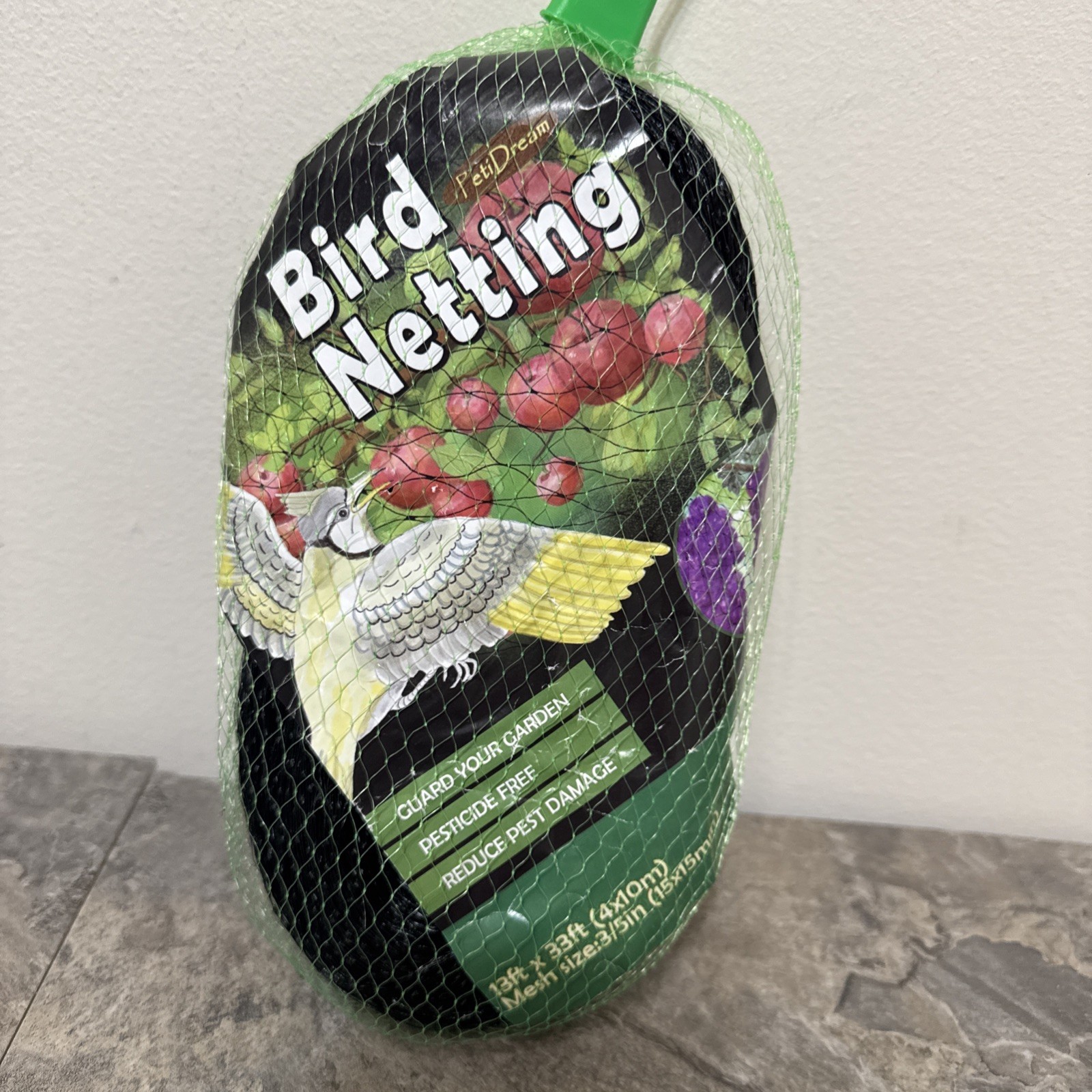 Bird Netting for Garden 13X33Ft – Black 3/5 in Mesh Garden Protect NEW