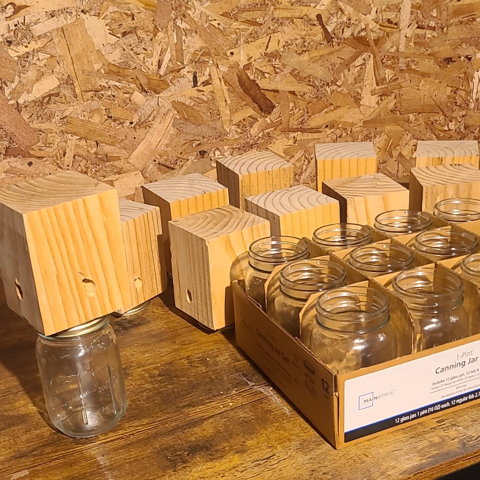 8 handmade carpenter bee traps with hooks and jars included $80.00 free shipping