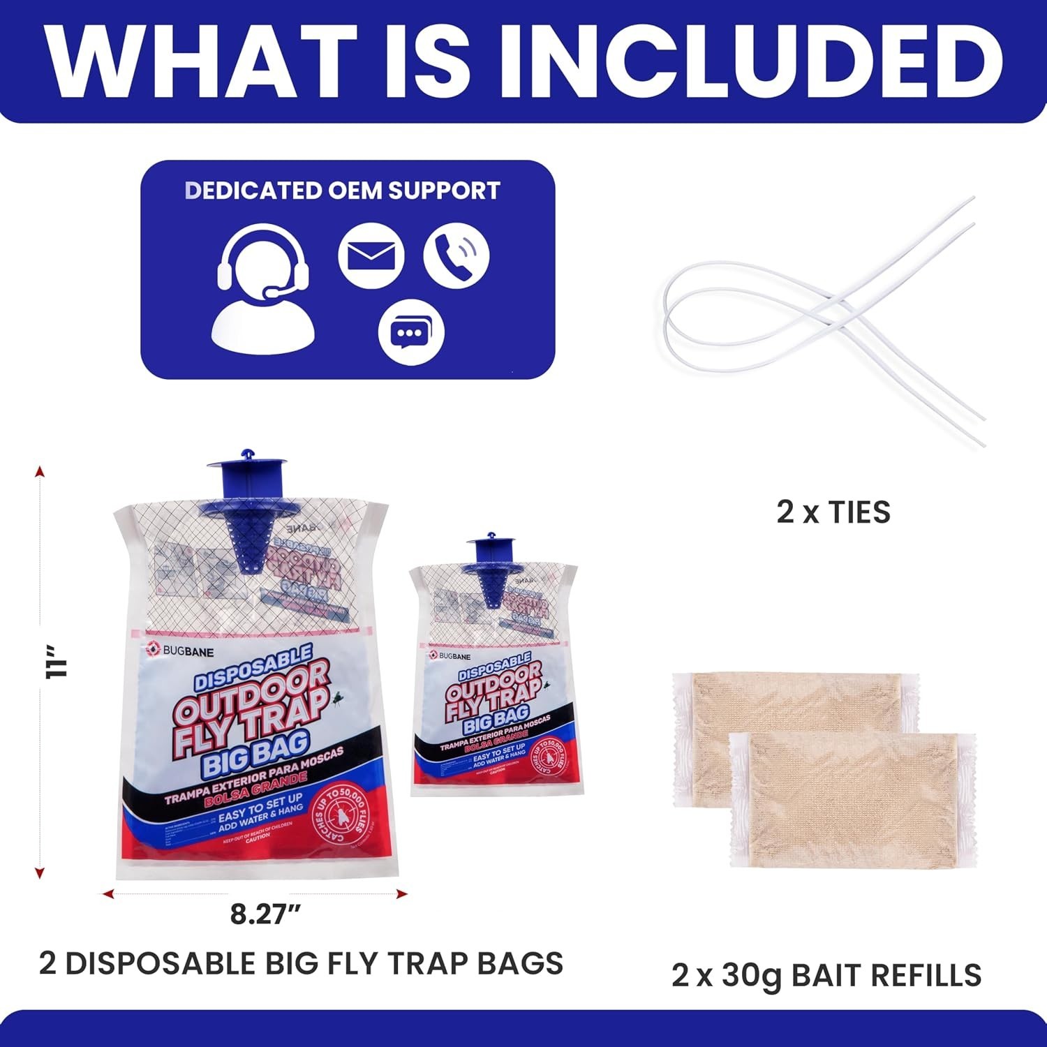 Disposable Fly Traps with Pre-Baited Bags – Easy & Odor-Free Outdoor Use