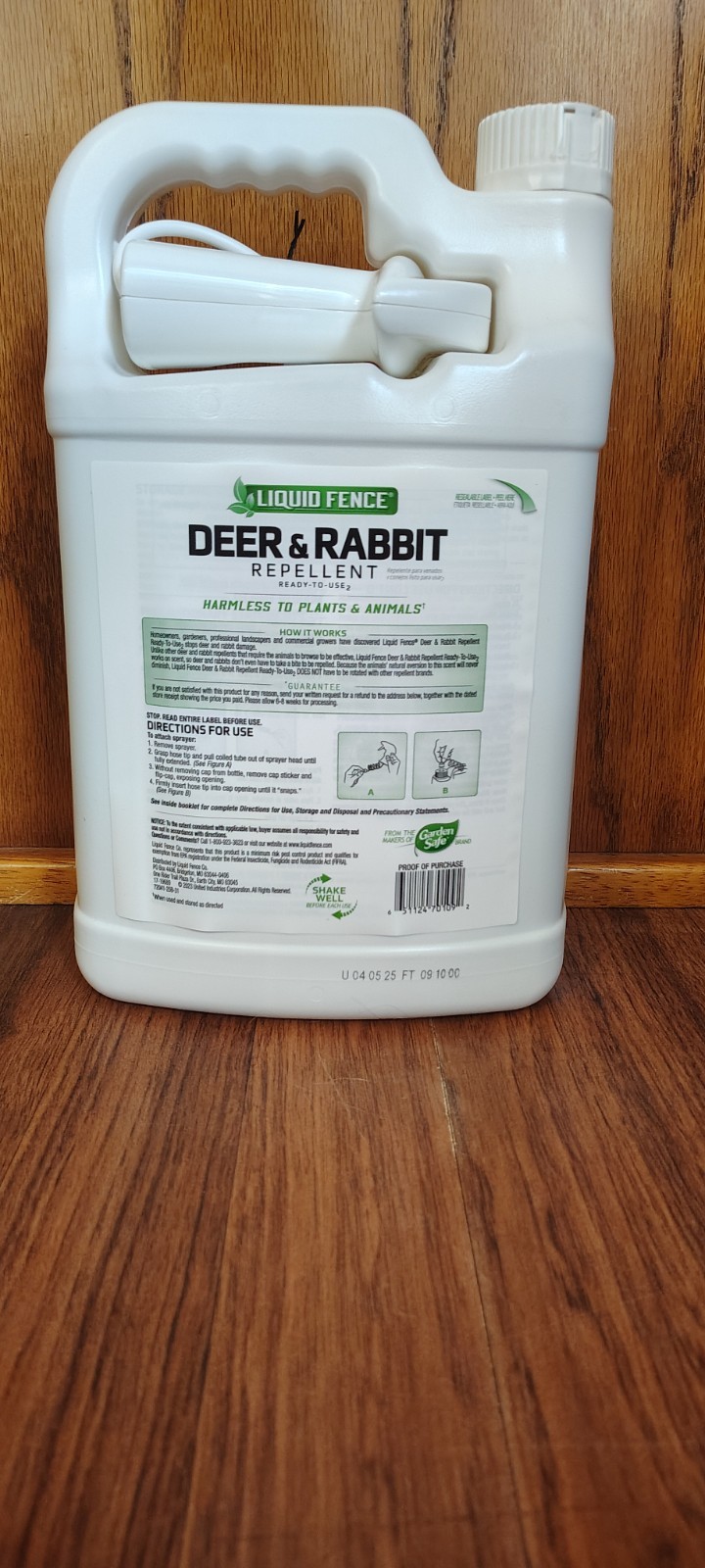 Liquid Fence Animal Repellent, 128 Oz, Deer and Rabbit Repellent